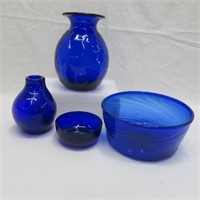 Cobalt Glass Items - Vintage