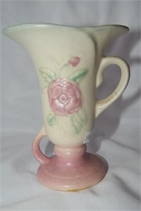 Hull Pottery Open Rose Vase #127- 4 3/4"