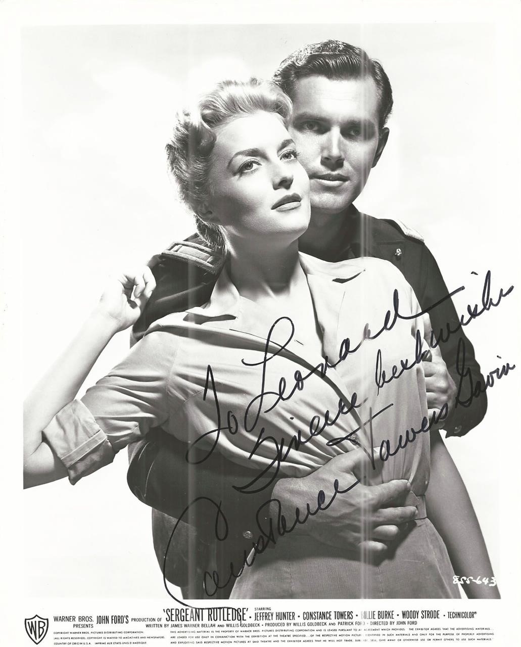 Sergeant Rutledge Constance Towers Signed Movie Ph