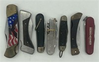 (A) pocket knives including Berkheimer, frontier,