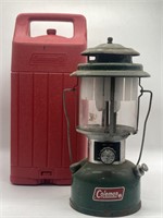 (A) Coleman Kerosene Lantern (model 220 J) with