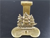 Vintage brass napkin holder, 4"