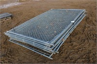 (10) Sections Chain Link Fence Panels, Approx 6Ft