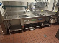 3 COMPARTMENT SINK 105" X 30"
