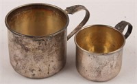 2 STERLING SILVER BABY CUPS LUNT & HEIRLOOM