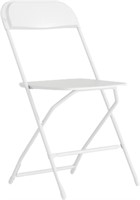 Flash Series Plastic Folding Chair -White Lot of 5