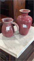 Emmett Collier Stoneware Vase and Jug