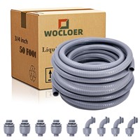 Wocloer 3/4inch 50 Foot Liquid-Tight Conduit Kit,