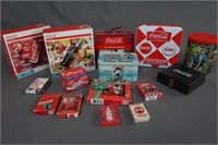 Grouped Lot of Coca-Cola Games Cards Puzzles