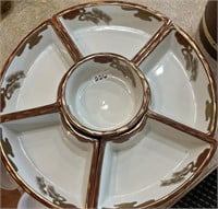 Vtg Japanese Porcelain Serving Dish/Lazy Susan