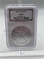 2002 NCG MS69 Silver American Eagle