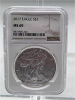 2017 NCG MS69 Silver American Eagle