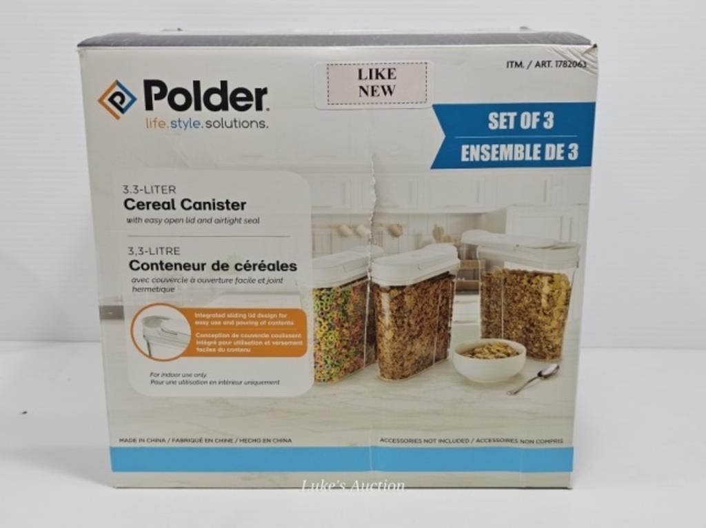 POLDER CEREAL CONTAINERS - LIKE NEW