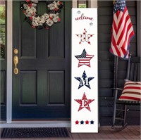 flangairy 4th of July Porch Sign Patriotic