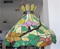 Tiffany Style Leaded Glass Hanging Light