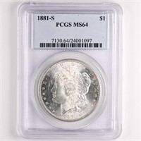 1881-S Morgan Dollar PCGS MS64