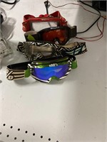 Set of 4 motocross goggles