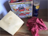 LOT OF MISCELLANEOUS CLEANING CLOTHS AND SHAM