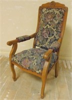 Victorian Style Oak Child's Arm Chair.