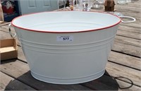 20" Oval Metal Wash Tub