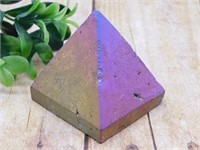 DRUZY TITANIUM PYRAMID ROCK STONE LAPIDARY SPECIME