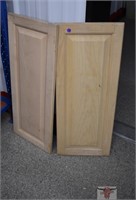 2 Wooden Cabinet doors 12" x 20"