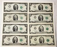 8 -$2 Federal Reserve Star Notes
