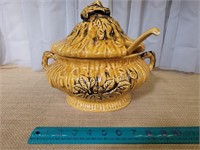 1950's Acorn Leaves Design Soup Tureen with Spoon