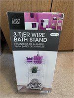 EASY HOME 3 TIER WIRE BATH STAND