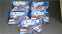 Lot of 5 Bags - DOVE Milk Chocolate