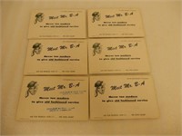 LOT OF 6 MEET MR B-A  EARLY TOURING CAR PROMOTIONS