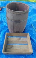 Wooden Barrel and Crate
