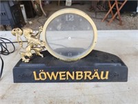 Vintage lowenbrau clock as-is