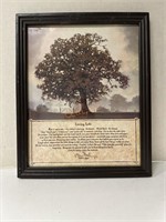 Framed print “Living life” tree Bonnie Mohr