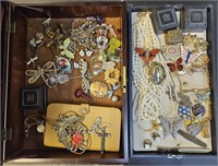 Costume Jewelry Tray & Jewelry Box