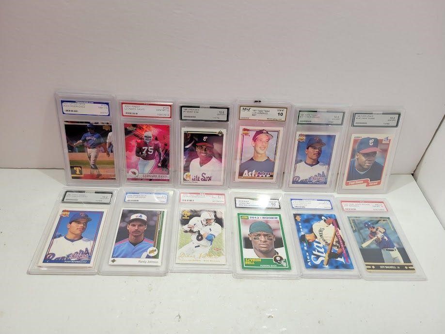 (12) Assorted Graded Sports Cards