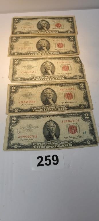 $2 Red Seal United States Notes ( 5 )