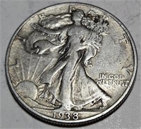 1938 XF Grade Walking Liberty Half Dollar