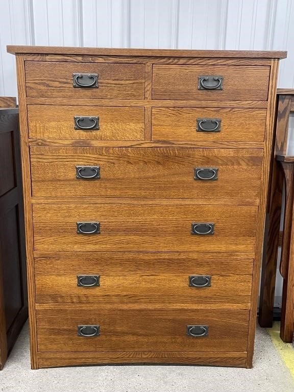 Bent Wood Mission 8 Drawer Dresser