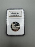 1993-S NGC PF69 Ultra Cameo James Madison Half Dol