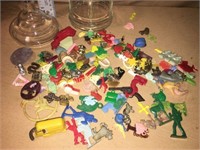 Jar of old Cracker Jack toys