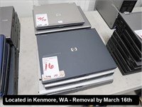 LOT, (8) ASSORTED LAPTOP COMPUTERS (NO HARD