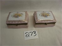 2 Porcelain Dresser Boxes