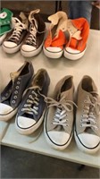 Converse Shoes 9 Pairs Size:  10, 9, 7