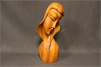 Art Moderne Carving Woman Bust