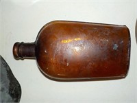 8" brown flask