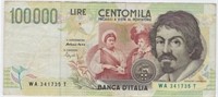 Italy 100,000 Lire 1994,Prefix WA 341735 T.I2z