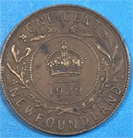 NFLD 1929 Large Cent