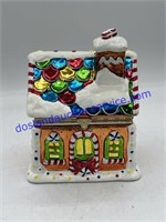 Ceramic Ginderbread House Music Box