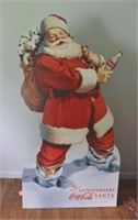 75th Anniversary Coca Cola Cardboard Santa